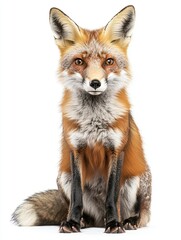 Obraz premium fox isolated on white background