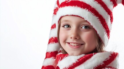 lovely kid in costume for xmas time