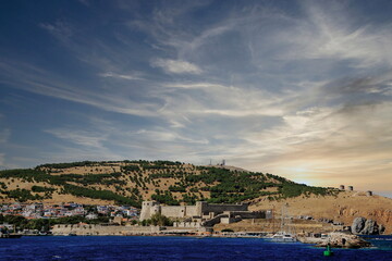 A panoramic view from Bozcaada. Turkey's most popular holiday resort with its historical streets and houses. Turkey