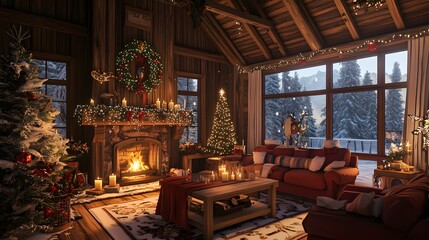 Fototapeta premium Cozy winter retreat