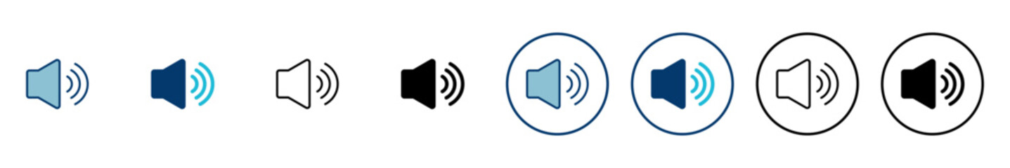 Speaker icon vector isolated on white background. Volume icon. Loudspeaker icon vector. Audio. Sound