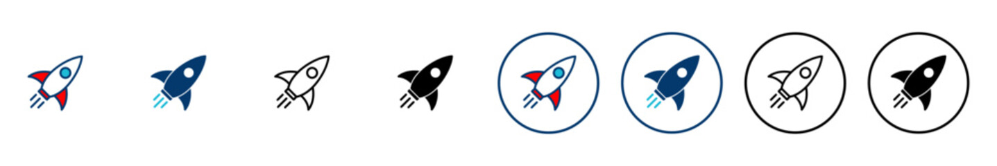 Fototapeta premium Rocket icon vector isolated on white background. Start Up Concept Symbol. Startup icon