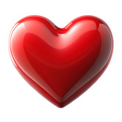 red heart isolated on white. heart, love, valentine, symbol, romance, day, red, 3d, shape, illustration, passion, vector, romantic, icon, wedding, shiny, glossy, sign, gift, design, holiday, render, d