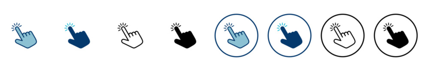 Hand cursor icon vector isolated on white background. Hand click icon. Finger pointer vector