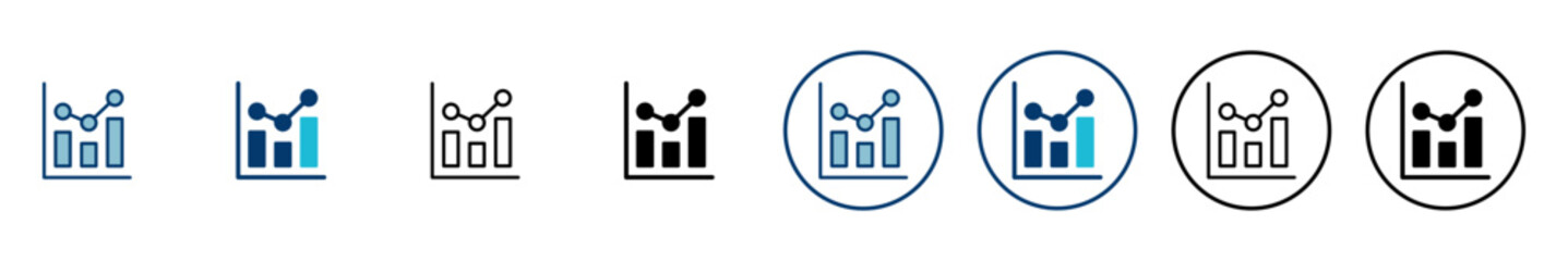 Growing graph Icon vector isolated on white background. Chart icon. Graph vector