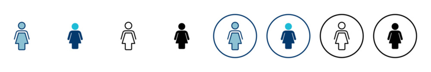 Female icon vector isolated on white background. woman icon vector