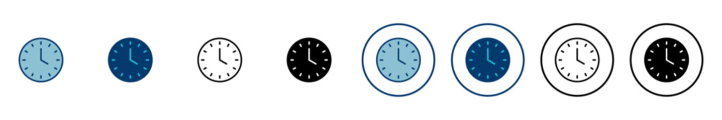 Clock icon vector isolated on white background. Time icon vector. Clock vector icon