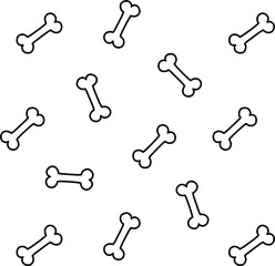 dog bone Seamless pattern vector french bulldog pug isolated repeat background wallpaper