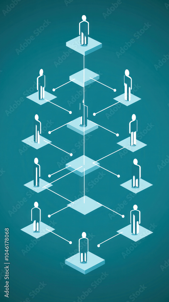 Poster a group of people are connected in a network, with some people being more connected than others. con