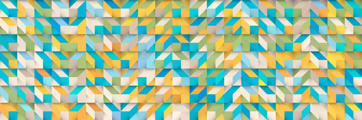 Pastel Cube Illusion: A Geometric Design