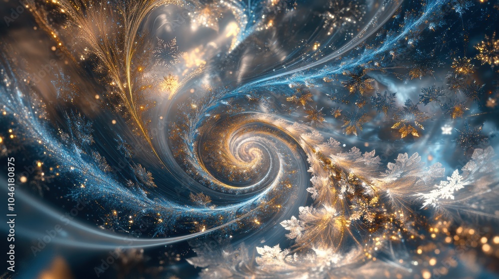 Aufkleber a captivating swirl of colors and lights symbolizes the excitement of new year's eve, blending winte