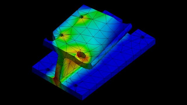 Mechanic simulation engineering - Stress and breakpoint analysis of Metal H Beam under force and moment conditions