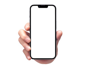 スマートフォンを持つ手の画像合成用素材