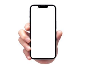 スマートフォンを持つ手の画像合成用素材