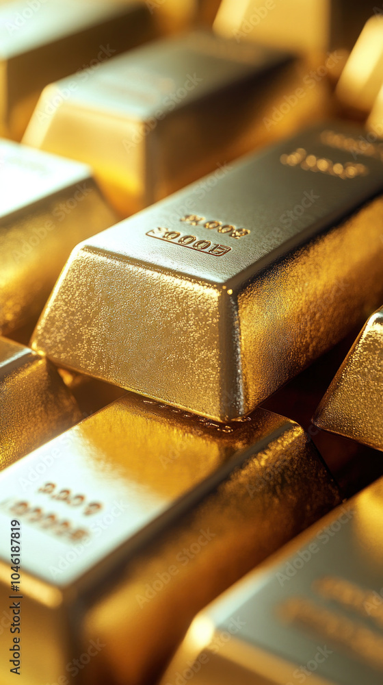 Poster a close up of gold bars with the numbers 30000 on them. the bars are stacked on top of each other, c