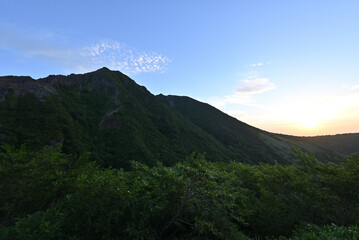 Climbing mountain ridge, Nasu, Tochigi, Japan