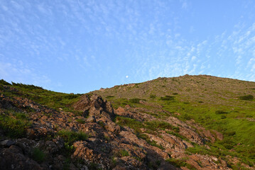 Climbing mountain ridge, Nasu, Tochigi, Japan