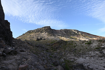 Climbing mountain ridge, Nasu, Tochigi, Japan