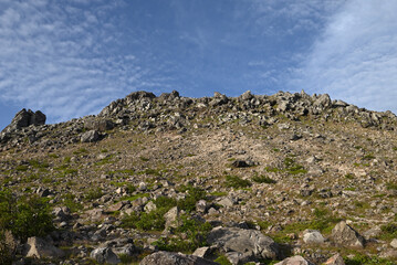 Climbing mountain ridge, Nasu, Tochigi, Japan