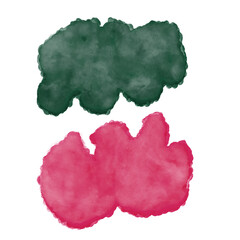 Red Green Watercolour Abstract Shapes