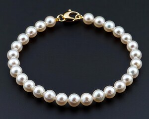 Fototapeta premium A pearl anklet with a minimalist design, blending timeless beauty with a modern fashion statement