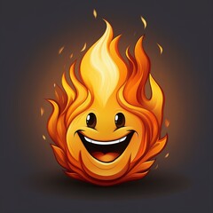 Fire character emoticon