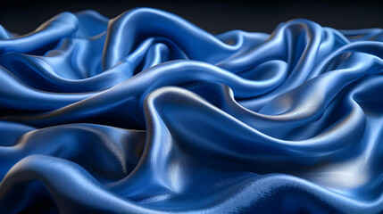 Obraz premium Abstract Blue Satin Fabric Background