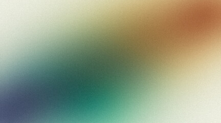 Green cyan orange color smooth light pastel grainy backdrop design. Abstract soft colors noisy gradient, summer poster design, cover, header, banner, poster.
