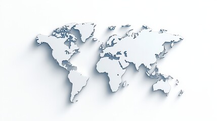 3D World Map Illustration