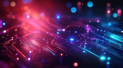 Fototapeta premium Abstract futuristic circuit board design background 