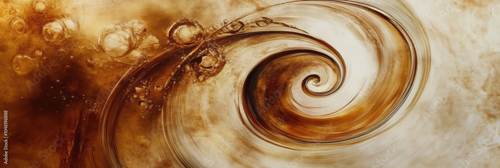 Poster delicate swirls reminiscent of tea dance over soft, muted natural colors, creating a soothing and el