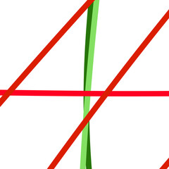 Red green lines abstract backdrop