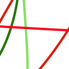 Red green lines abstract backdrop