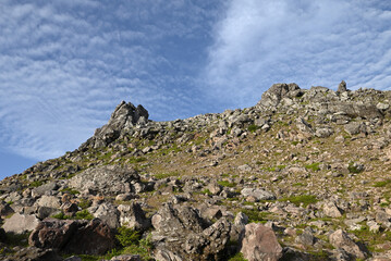 Climbing mountain ridge, Nasu, Tochigi, Japan