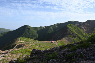 Climbing mountain ridge, Nasu, Tochigi, Japan