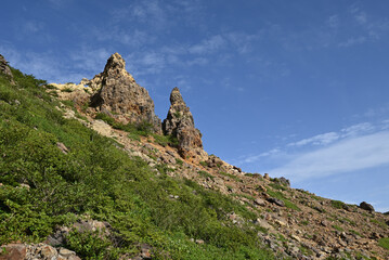 Climbing mountain ridge, Nasu, Tochigi, Japan
