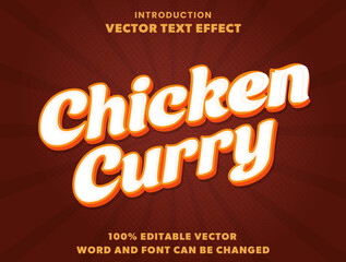 Editable text effect 3d cartoon menu tittle template style premium vector