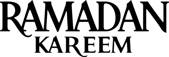 Handdrawn ramadan kareem text decoration