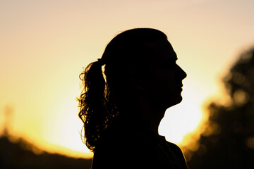 silhouette of person