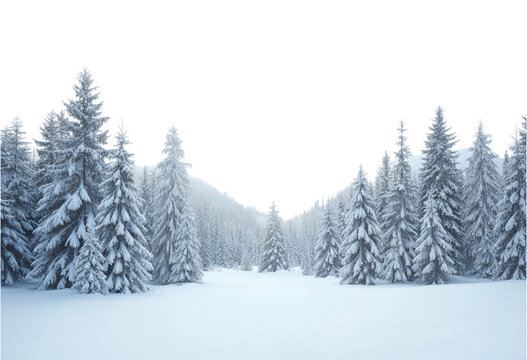 winter forest with snow