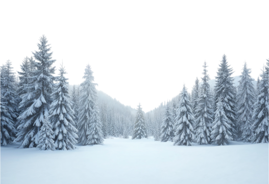 winter forest with snow
