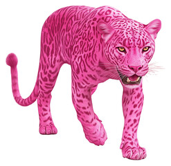 Fototapeta premium pink panther isolated on transparent background