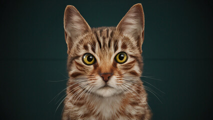 Obraz premium cat, pet, animal, kitten, feline, cute, domestic, fur, kitty, white, tabby, pets, eyes, animals, portrait, mammal, beautiful, looking, gray, nature, hair, cats, young, black, fluffy