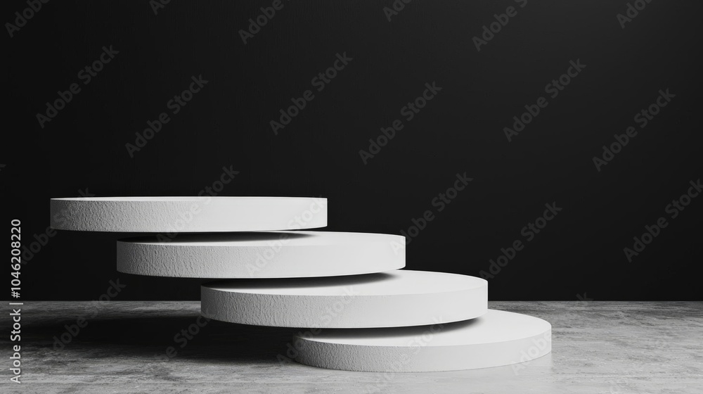 Poster 3d rendering podium platform 3d rendering