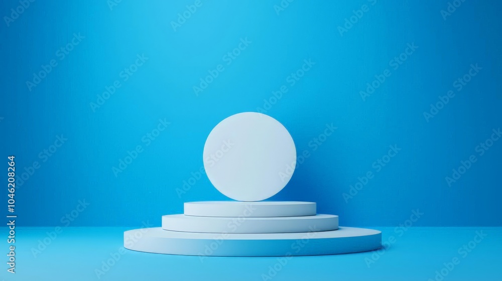 Poster 3d rendering podium platform 3d rendering