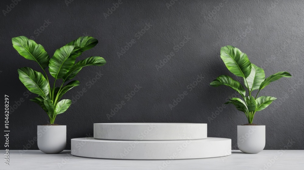 Poster 3d rendering podium platform 3d rendering