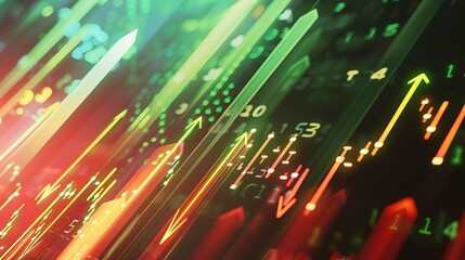 Illustration of Arrow Up Market Stocks Background Concept - a positive and indicative visual. The illustration of the arrow up against the market stocks background concept portrays an optimistic and s