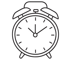 Alarm clock isolated on white. Alarm clock icon