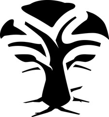 Tree and tiger logo mark