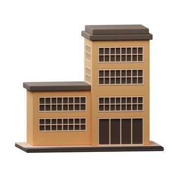 3d illustration of a mall building